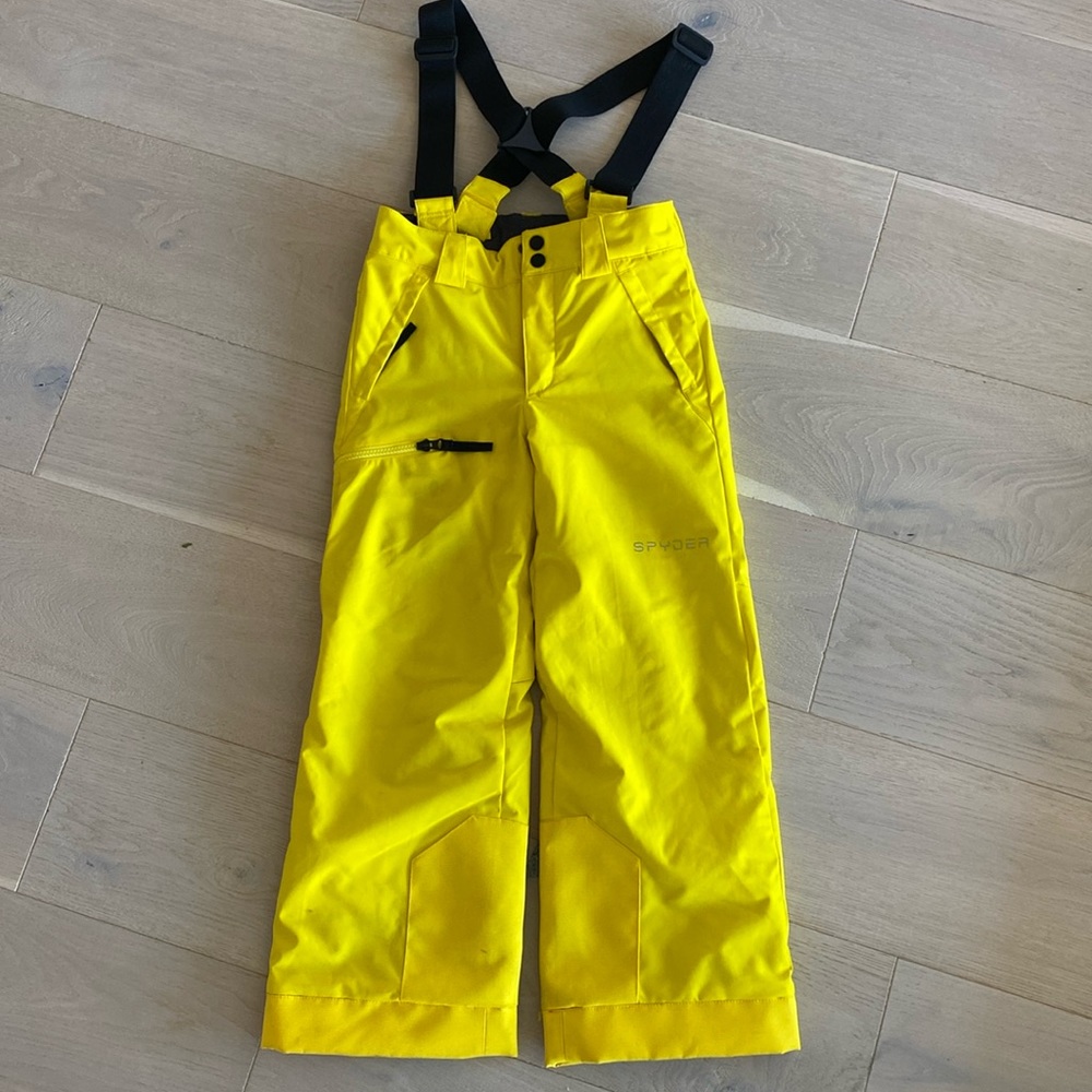 Spyder insulated ski pants with suspenders kids boys size 8
